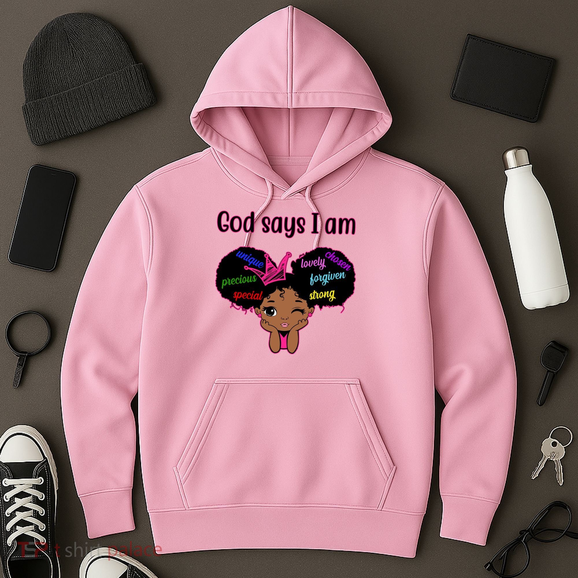 God Say I Am Black Female Hoodie