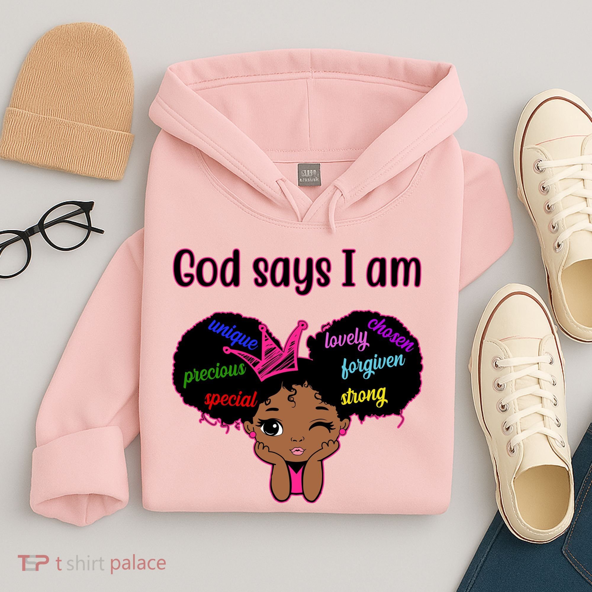 God Say I Am Black Female Hoodie