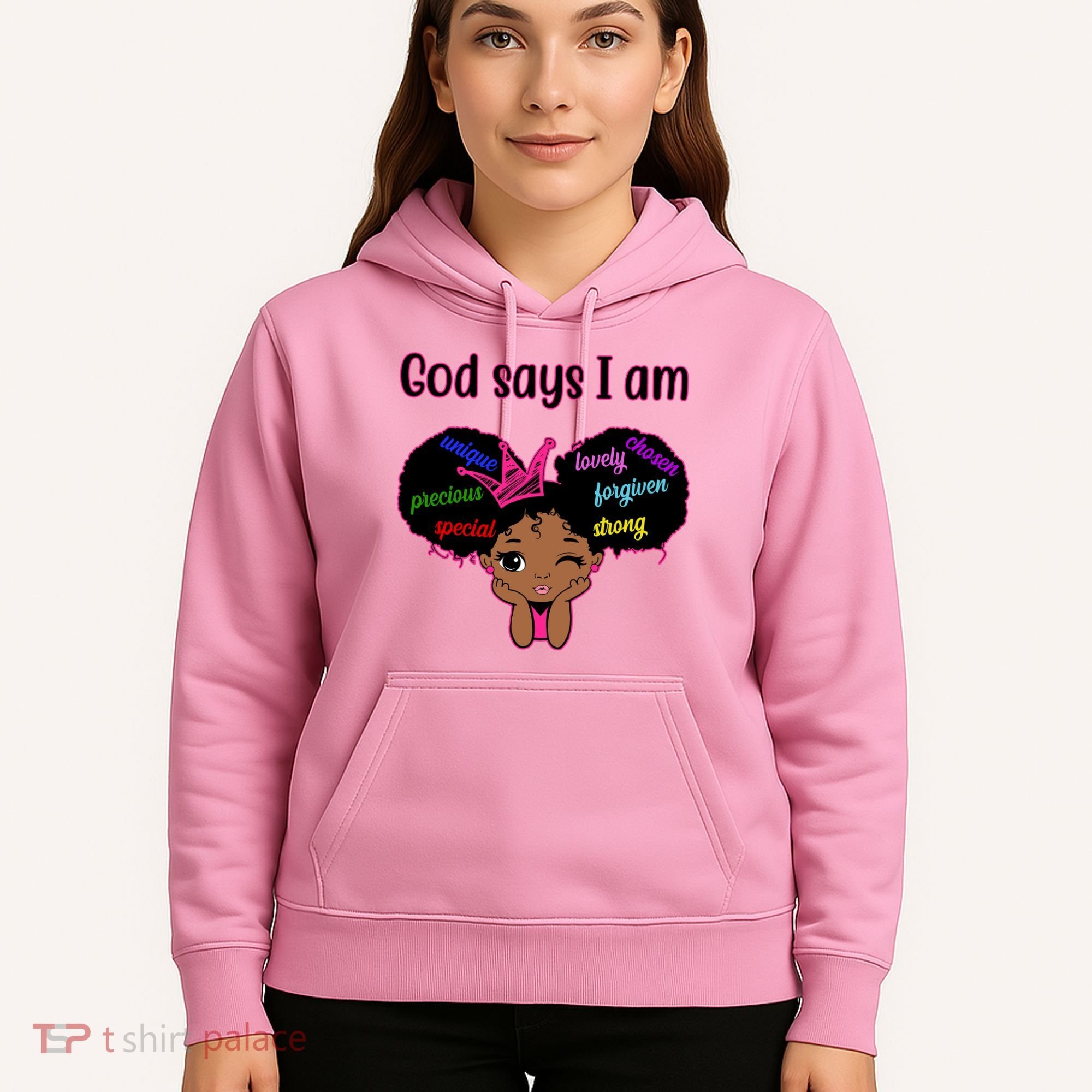 God Say I Am Black Female Hoodie
