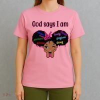 God Say I Am Black Female T-Shirt thumb 4