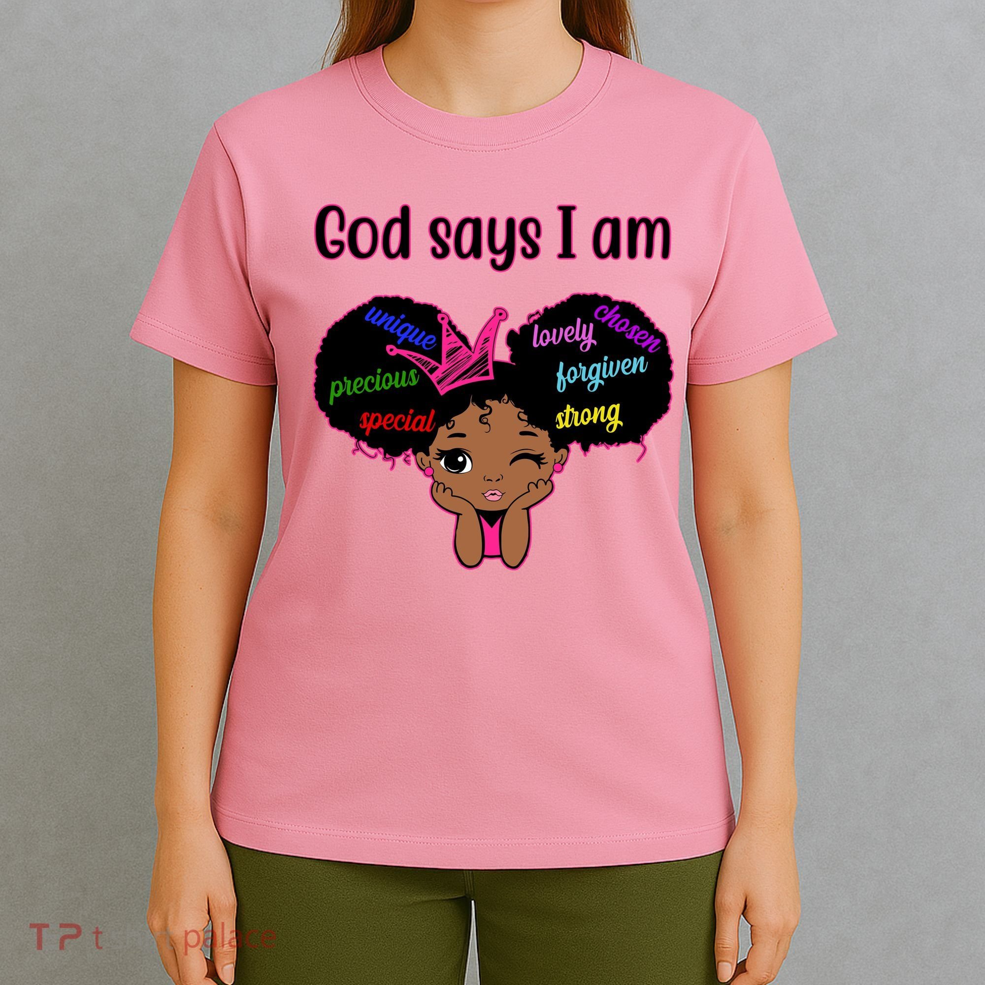 God Say I Am Black Female T-Shirt
