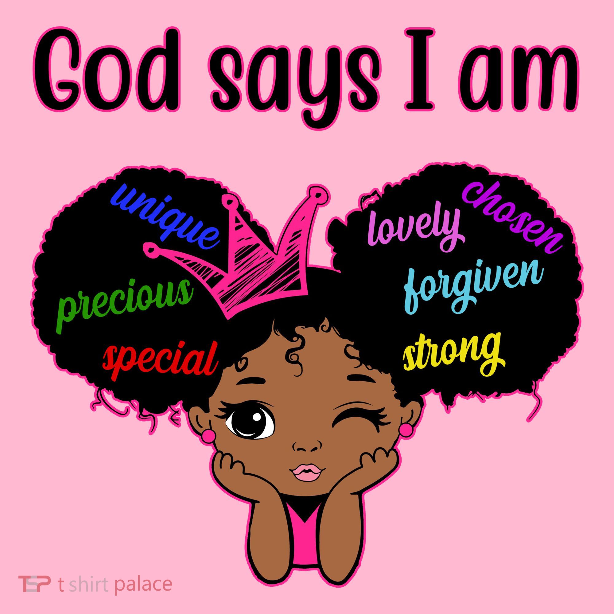God Say I Am Black Female Mousepad