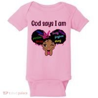 God Say I Am Black Female Baby Bodysuit thumb 0