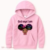 God Say I Am Black Female Kids Hoodie thumb 0