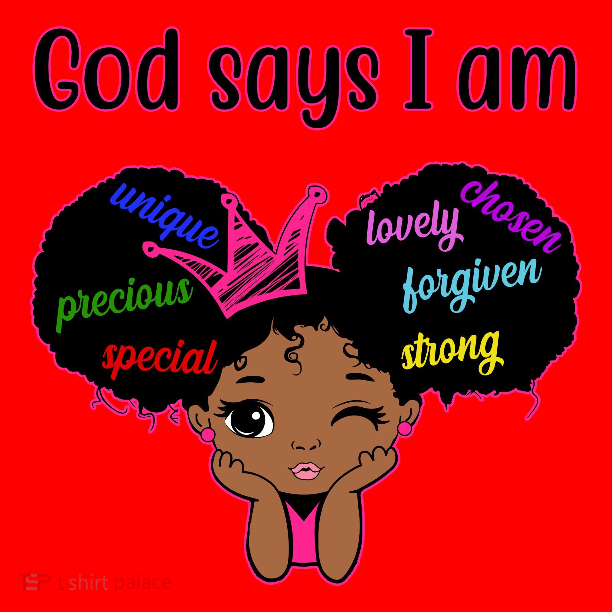 God Say I Am Black Female Santa Hat