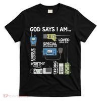 God Says I Am Ham Radio Lover Christian T-Shirt thumb 0