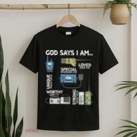 God Says I Am Ham Radio Lover Christian T-Shirt thumb 2