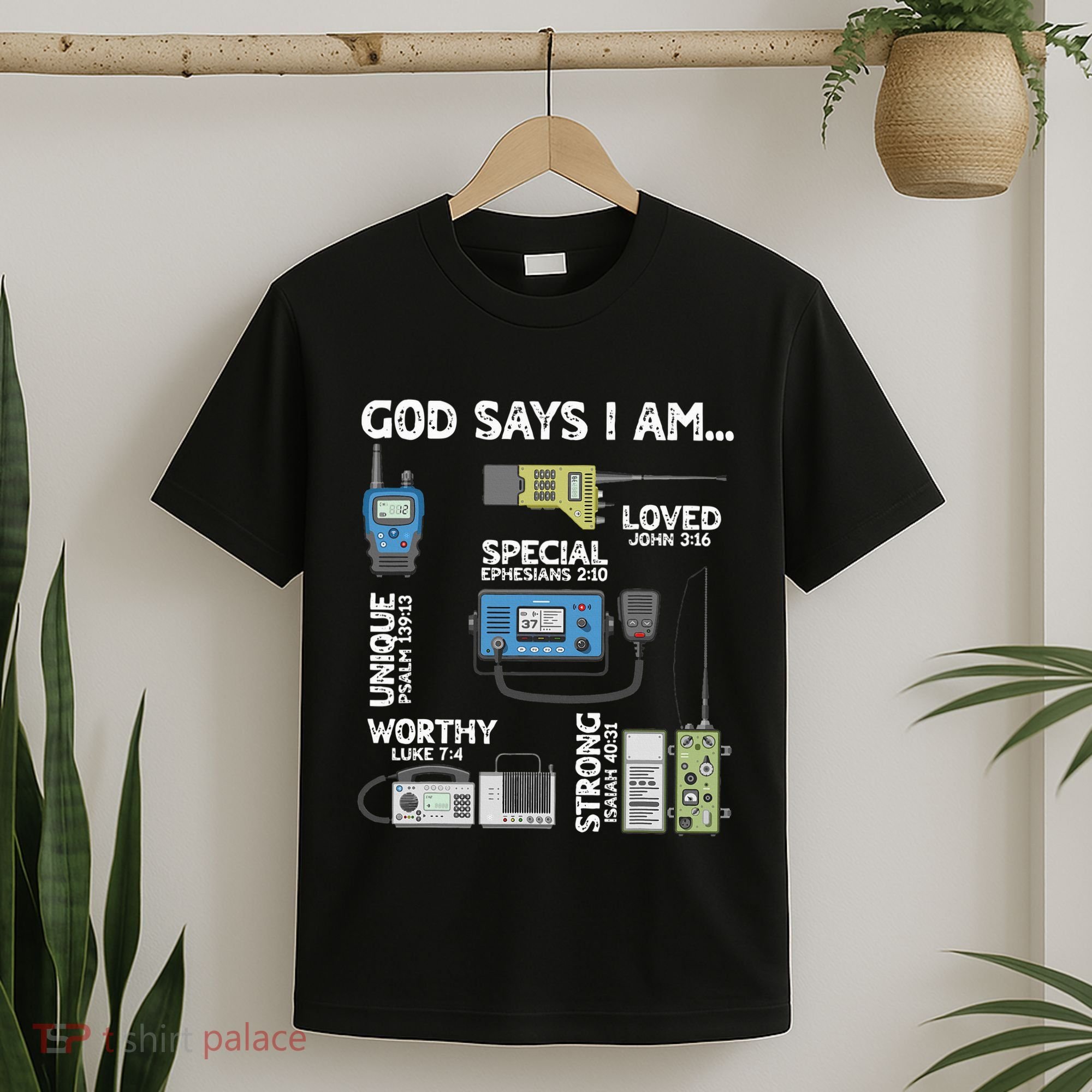 God Says I Am Ham Radio Lover Christian T-Shirt
