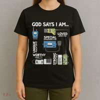 God Says I Am Ham Radio Lover Christian T-Shirt thumb 4