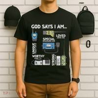 God Says I Am Ham Radio Lover Christian T-Shirt thumb 6