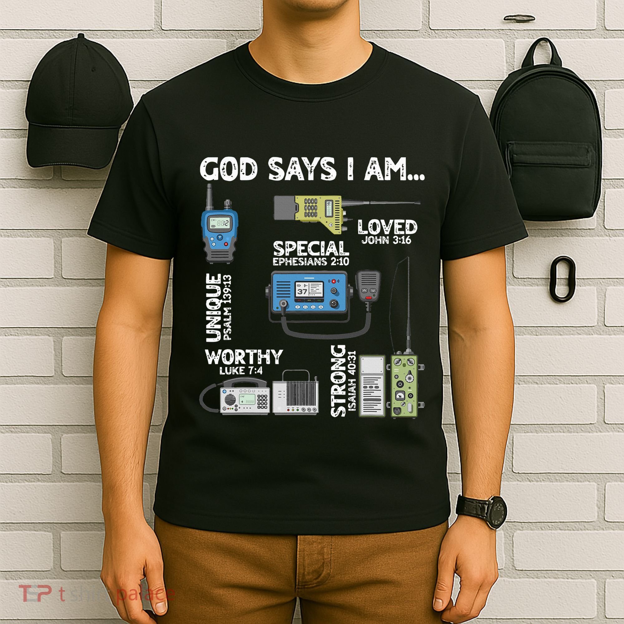 God Says I Am Ham Radio Lover Christian T-Shirt
