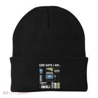 God Says I Am Ham Radio Lover Christian Beanie thumb 0