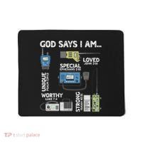 God Says I Am Ham Radio Lover Christian Mousepad thumb 0