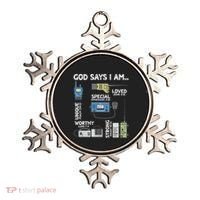 God Says I Am Ham Radio Lover Christian Ornament thumb 0