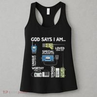 God Says I Am Ham Radio Lover Christian Women's Tank Top thumb 3