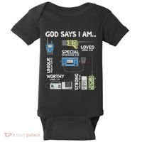 God Says I Am Ham Radio Lover Christian Baby Bodysuit thumb 0