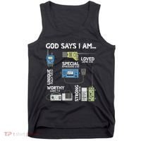 God Says I Am Ham Radio Lover Christian Tank Top thumb 0
