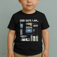 God Says I Am Ham Radio Lover Christian Toddler T-Shirt thumb 2