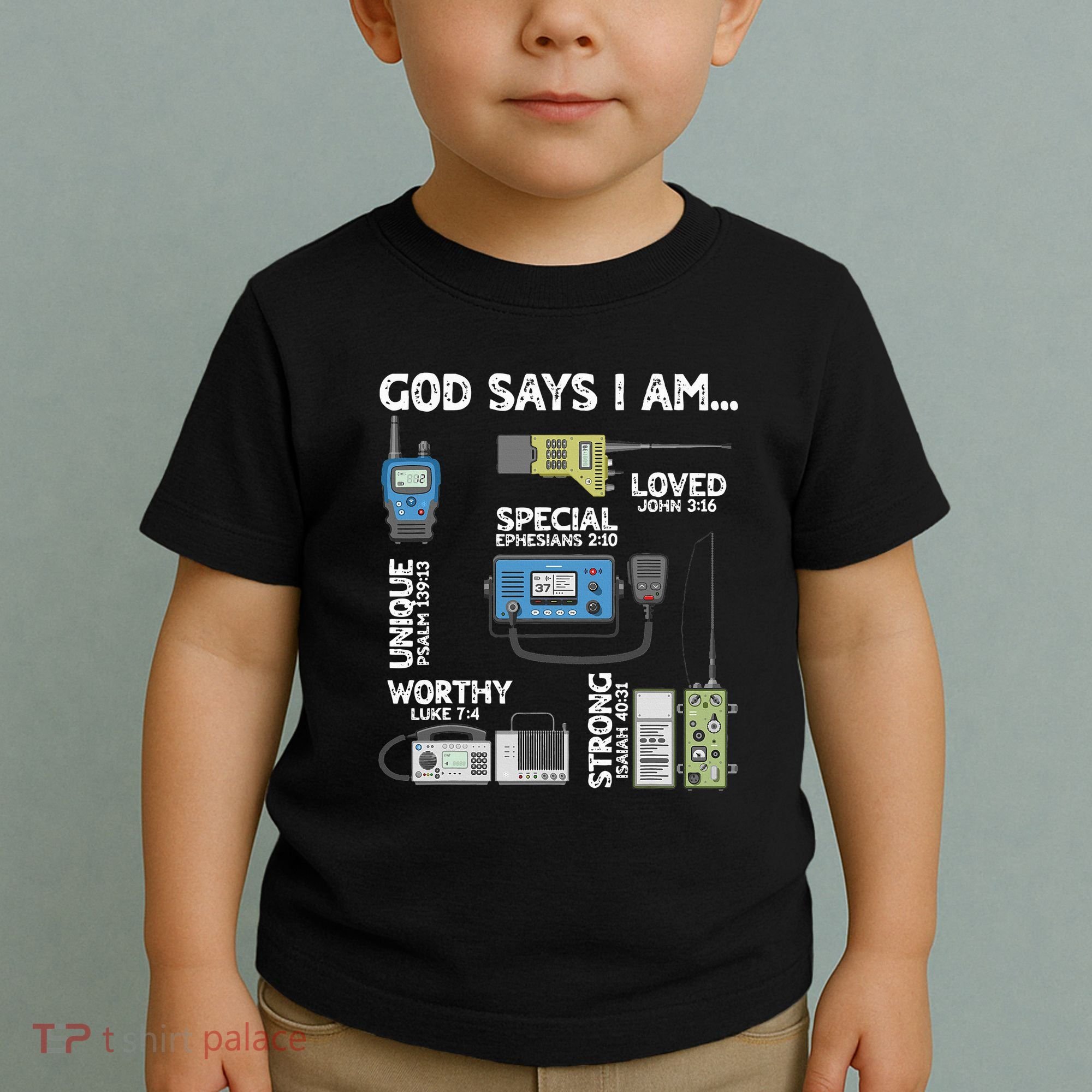 God Says I Am Ham Radio Lover Christian Toddler T-Shirt