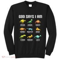God Says I Am Dinosaurs Christian Sweatshirt thumb 0