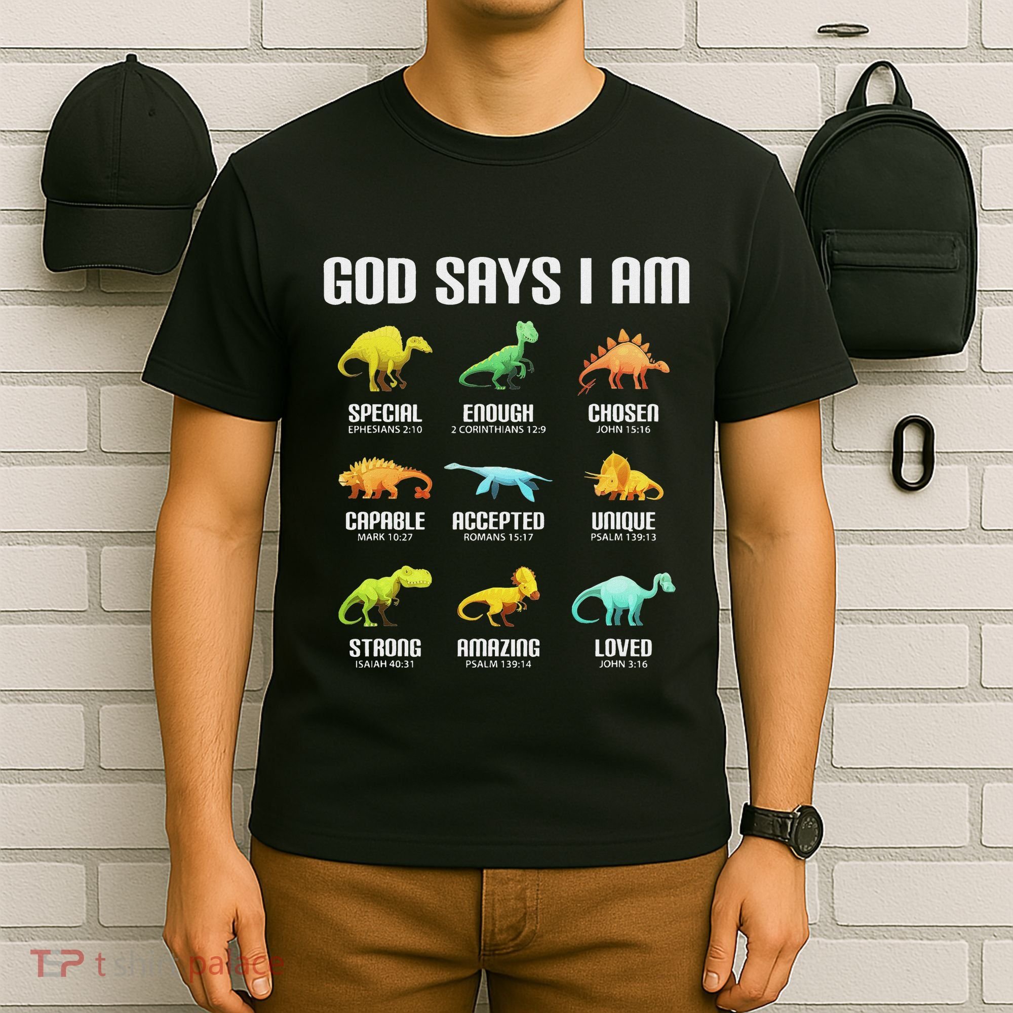God Says I Am Dinosaurs Christian T-Shirt