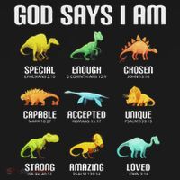 God Says I Am Dinosaurs Christian Women's Hoodie thumb 2
