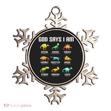 God Says I Am Dinosaurs Christian Ornament