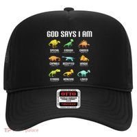 God Says I Am Dinosaurs Christian Hat thumb 0