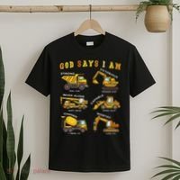 God Says I Am Construction Bible Verse Truck T-Shirt thumb 2