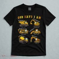 God Says I Am Construction Bible Verse Truck T-Shirt thumb 5