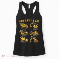 God Says I Am Construction Bible Verse Truck Women's Tank Top thumb 0