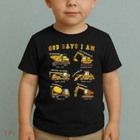 God Says I Am Construction Bible Verse Truck Toddler T-Shirt thumb 2