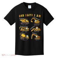 God Says I Am Construction Bible Verse Truck Kids T-Shirt thumb 0