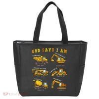 God Says I Am Construction Bible Verse Truck Tote Bag thumb 0