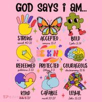 God Says I Am.. Christian Inspiration Retro Natural Infant Coaster thumb 2