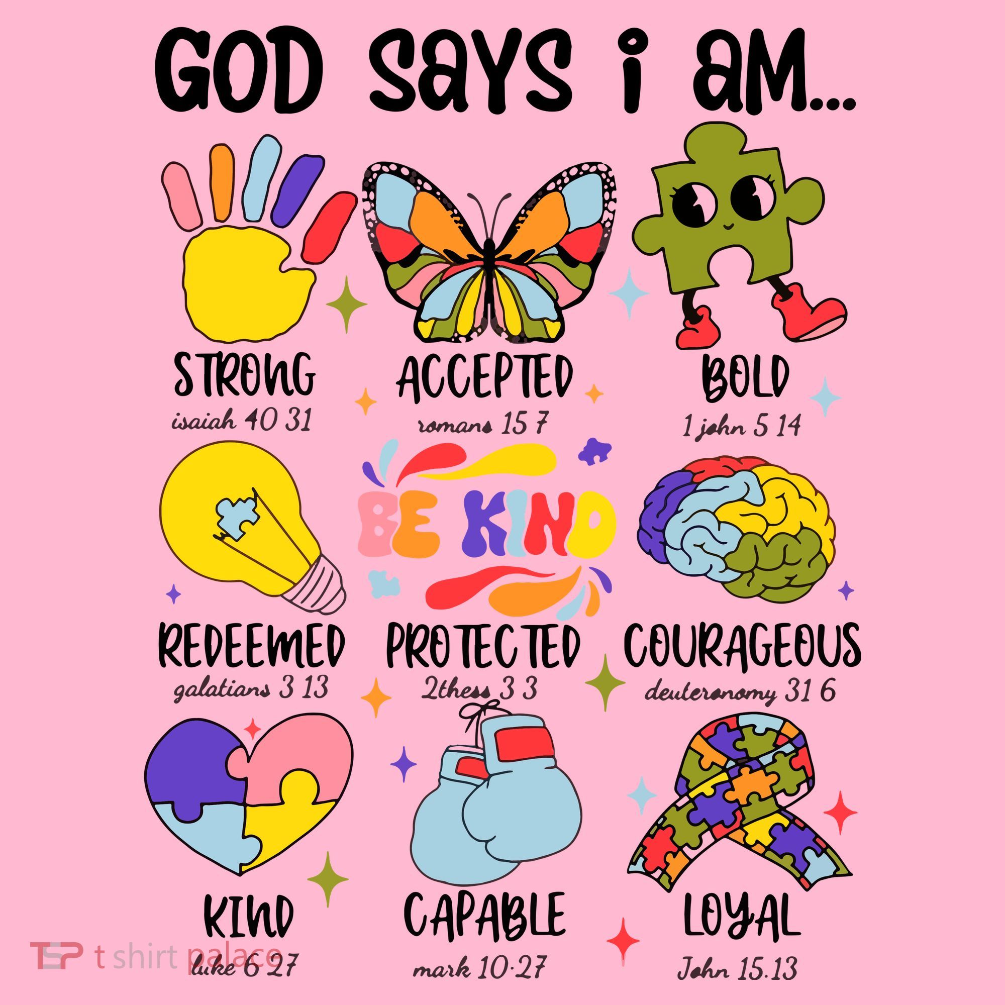 God Says I Am.. Christian Inspiration Retro Natural Infant Coaster