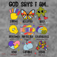 God Says I Am.. Christian Inspiration Retro Natural Infant Toddler Hoodie thumb 2