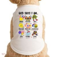 God Says I Am.. Christian Inspiration Retro Natural Infant Doggie Tank thumb 0