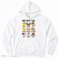 God Says I Am.. Christian Inspiration Retro Natural Infant Hoodie thumb 0