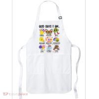 God Says I Am.. Christian Inspiration Retro Natural Infant Apron thumb 0