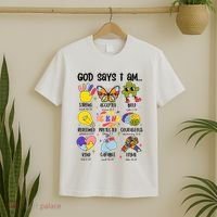God Says I Am.. Christian Inspiration Retro Natural Infant T-Shirt thumb 2