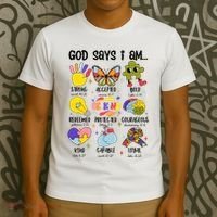God Says I Am.. Christian Inspiration Retro Natural Infant T-Shirt thumb 3