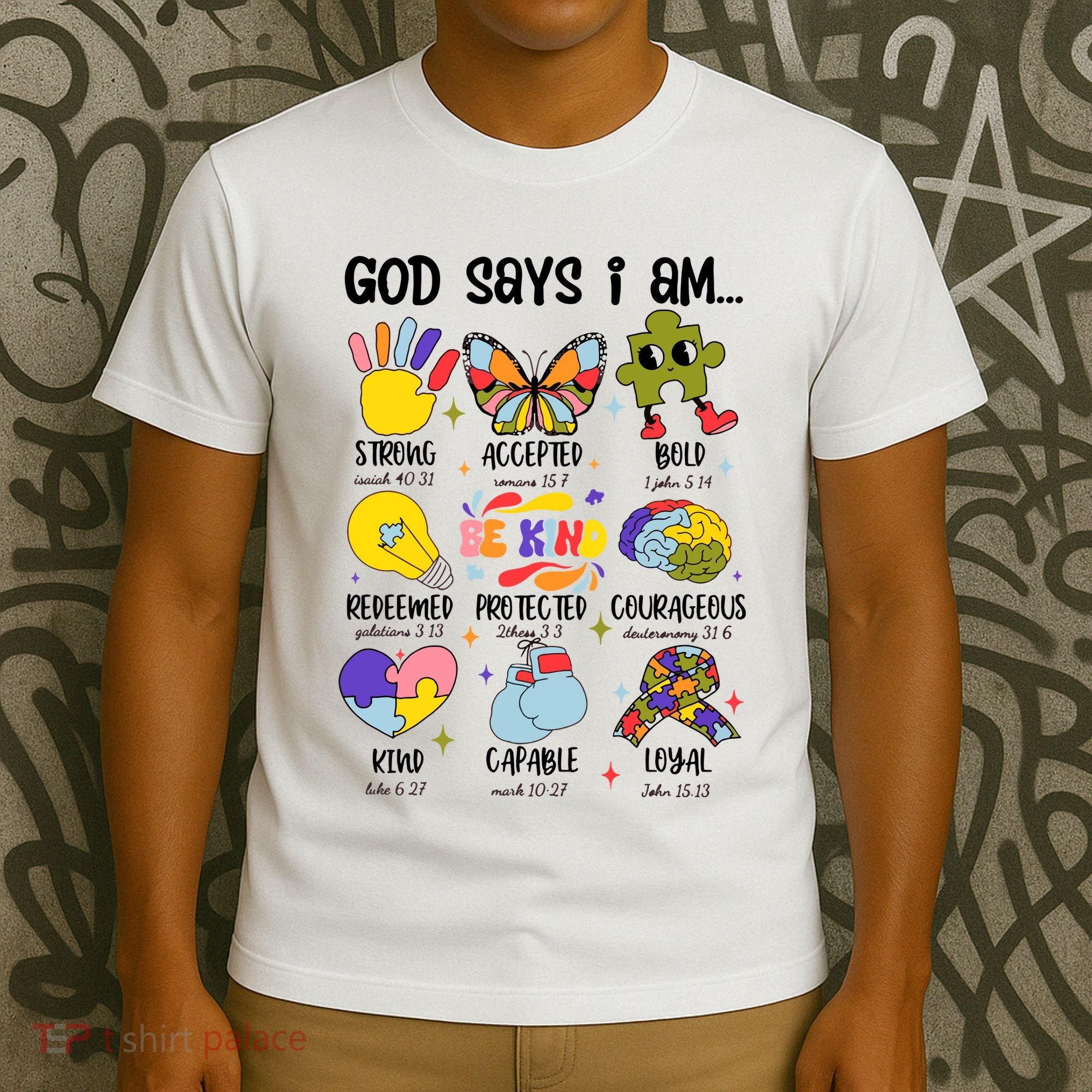 God Says I Am.. Christian Inspiration Retro Natural Infant T-Shirt