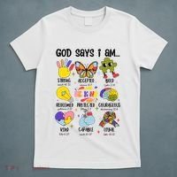 God Says I Am.. Christian Inspiration Retro Natural Infant T-Shirt thumb 5