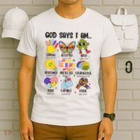 God Says I Am.. Christian Inspiration Retro Natural Infant T-Shirt thumb 6