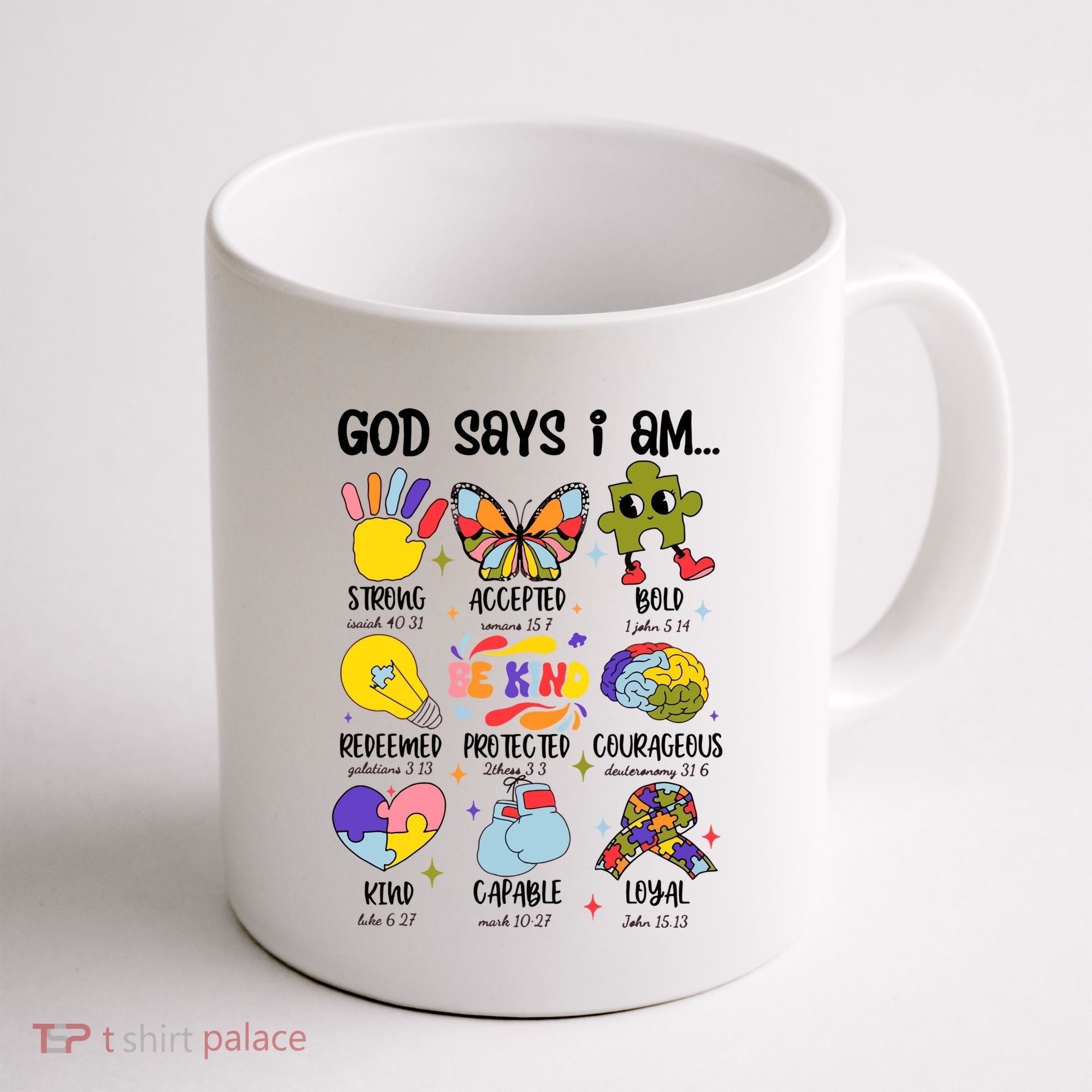 God Says I Am.. Christian Inspiration Retro Natural Infant Coffee Mug