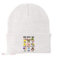 God Says I Am.. Christian Inspiration Retro Natural Infant Beanie thumb 0