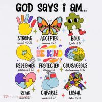 God Says I Am.. Christian Inspiration Retro Natural Infant Mousepad thumb 1