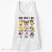 God Says I Am.. Christian Inspiration Retro Natural Infant Women's Tank Top thumb 0