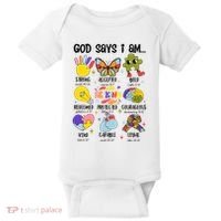 God Says I Am.. Christian Inspiration Retro Natural Infant Baby Bodysuit thumb 0